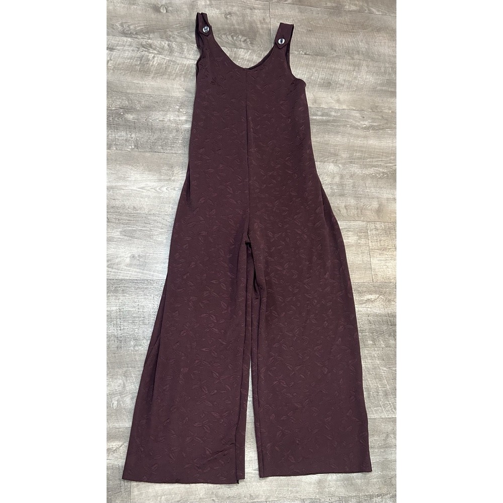 Farmhouse Frocks‎ Overalls Jumpsuit Purple Floral Oversized Relaxed Fit Medium